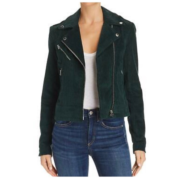 rag & bone Jackets & Blazers - Rag & Bone Corduroy Short Mercer Moto Jacket Green